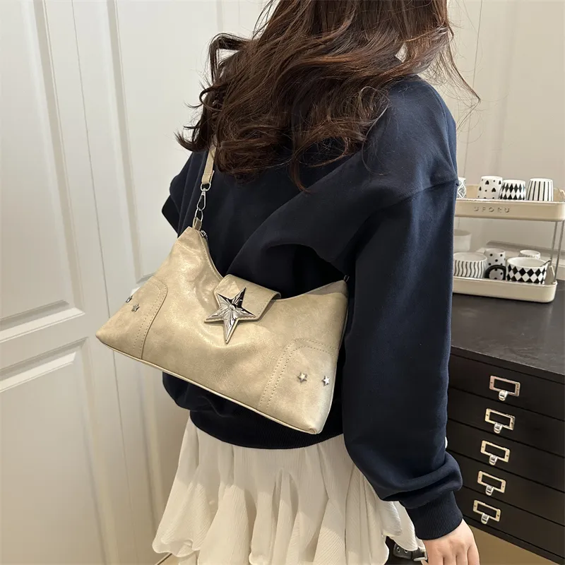 TOUTSEUL YOLO PU Shoulder Bag Women's Ecru/Black/Pink/Red/Light Brown-4