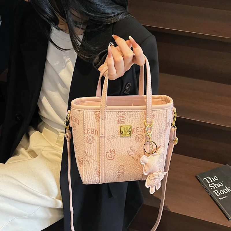 TOUTSEUL YOLO PU One Shoulder Handbag Women's White/Black/Pink/Brown-16