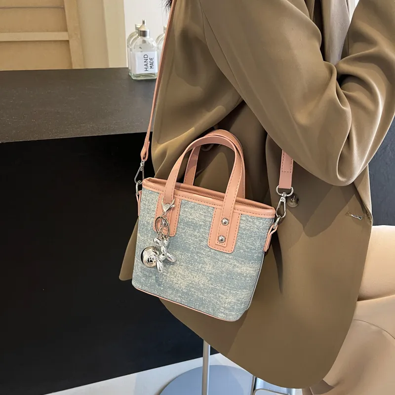 TOUTSEUL YOLO Fabric One Shoulder Handbag Regular Women's Ecru/Pink/Blue/Silver-11