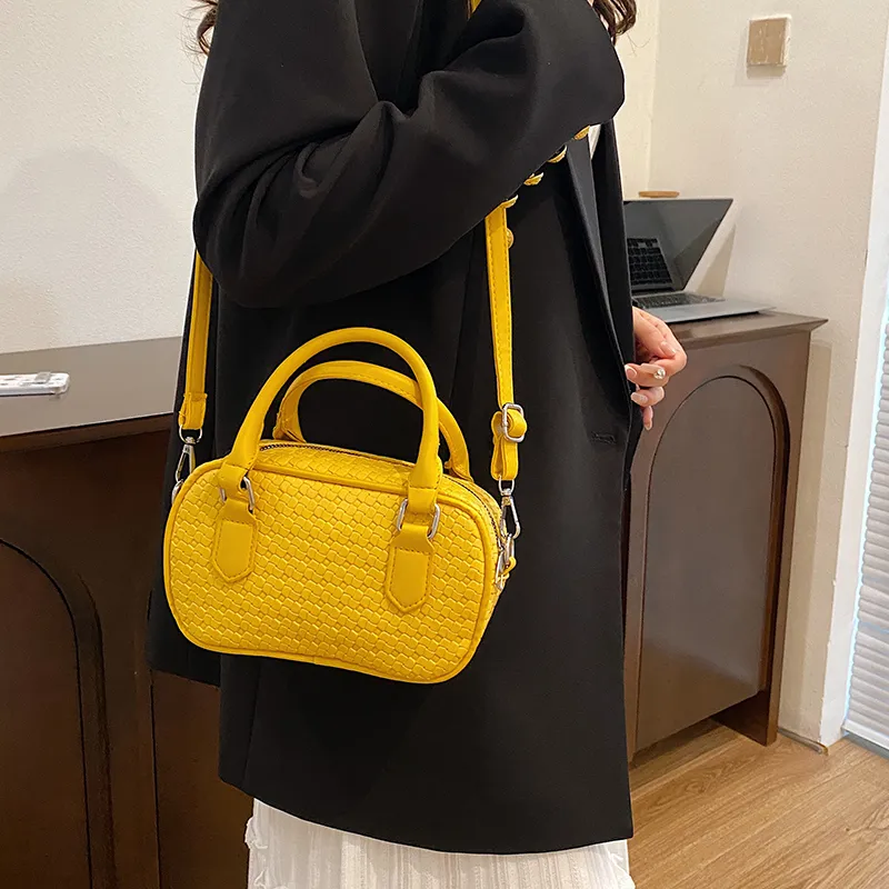 TOUTSEUL YOLO PU Boston Bag Handbag Women's Khaki/Yellow/Green/Black-9