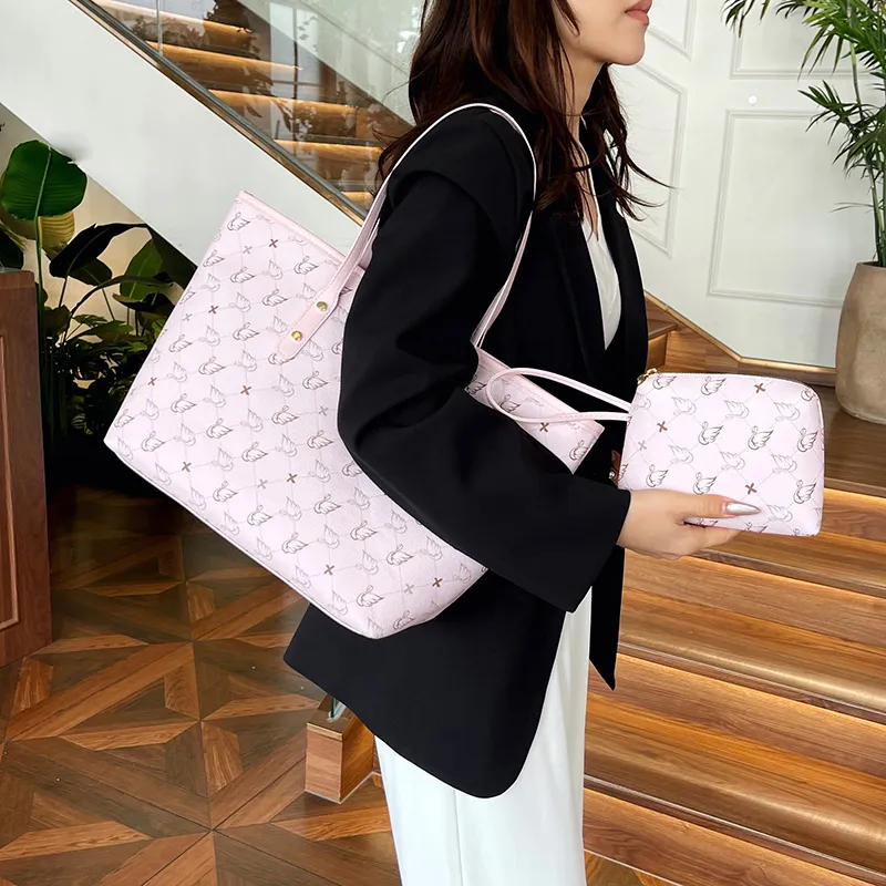 TOUTSEUL YOLO PU Tote Bag, Shoulder Bag Regular Women's White/Black/Pink/Brown-13