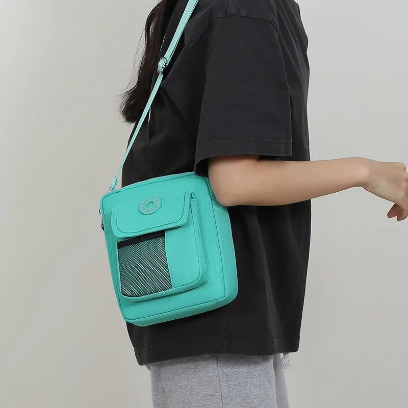 TOUTSEUL YOLO Nylon Fabric Crossbody Bag, Shoulder Bag Unisex Gray/Black/Purple/Khaki/Green/Dark Blue/Dark Brown-15