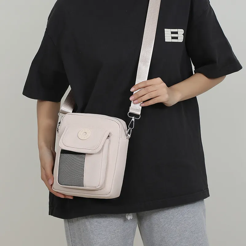 TOUTSEUL YOLO Nylon Fabric Crossbody Bag, Shoulder Bag Unisex Gray/Black/Purple/Khaki/Green/Dark Blue/Dark Brown-11
