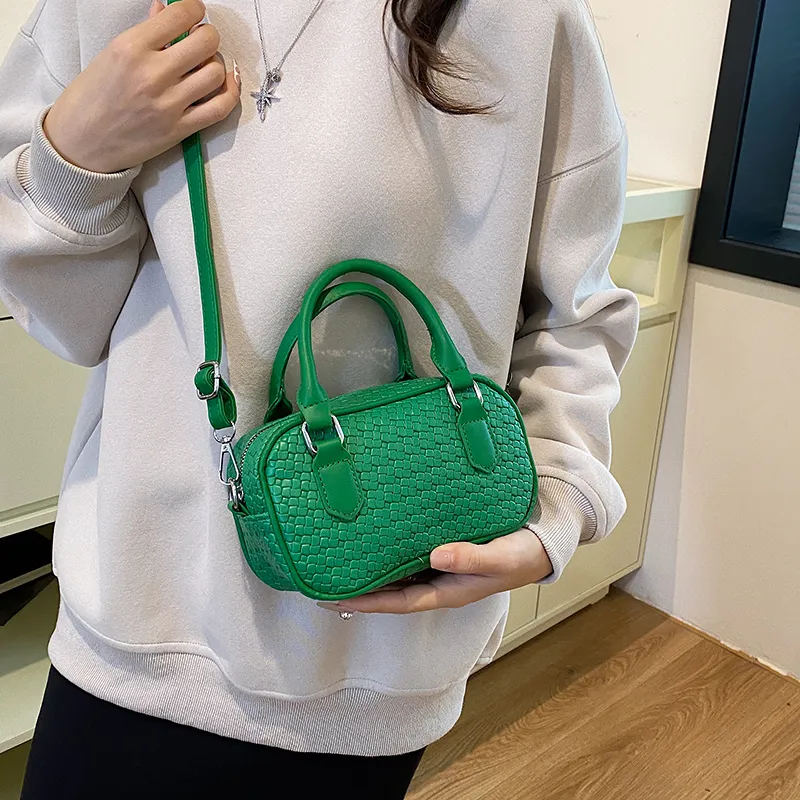 TOUTSEUL YOLO PU Boston Bag Handbag Women's Khaki/Yellow/Green/Black-13