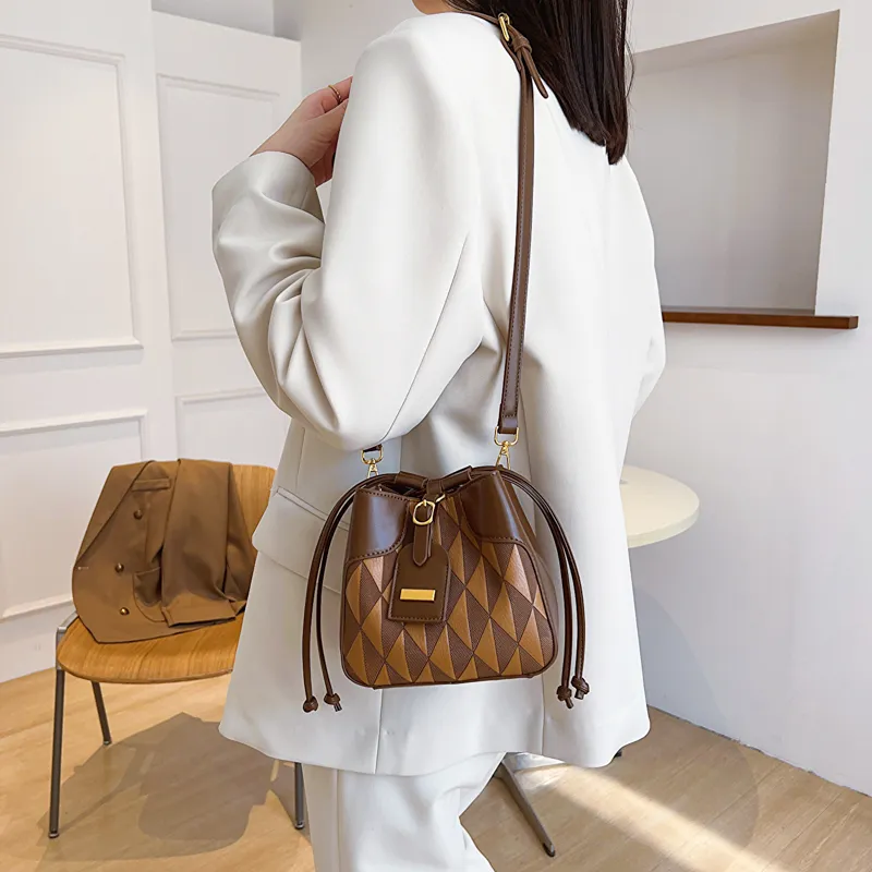 TOUTSEUL YOLO PU Shoulder Bag Women's Coffee/Green-3