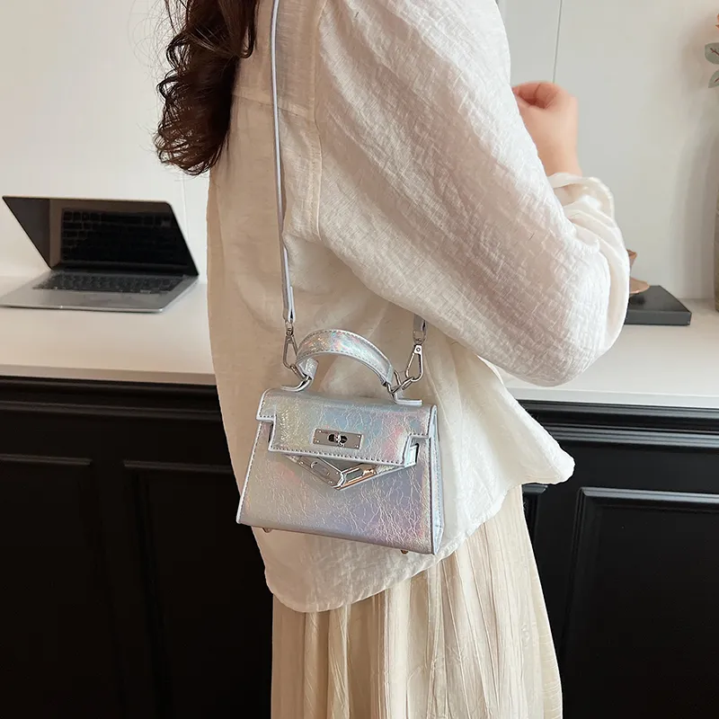 TOUTSEUL YOLO PU One Shoulder Handbag Regular Women's Black/Gold/Silver/Colorful Silver-23