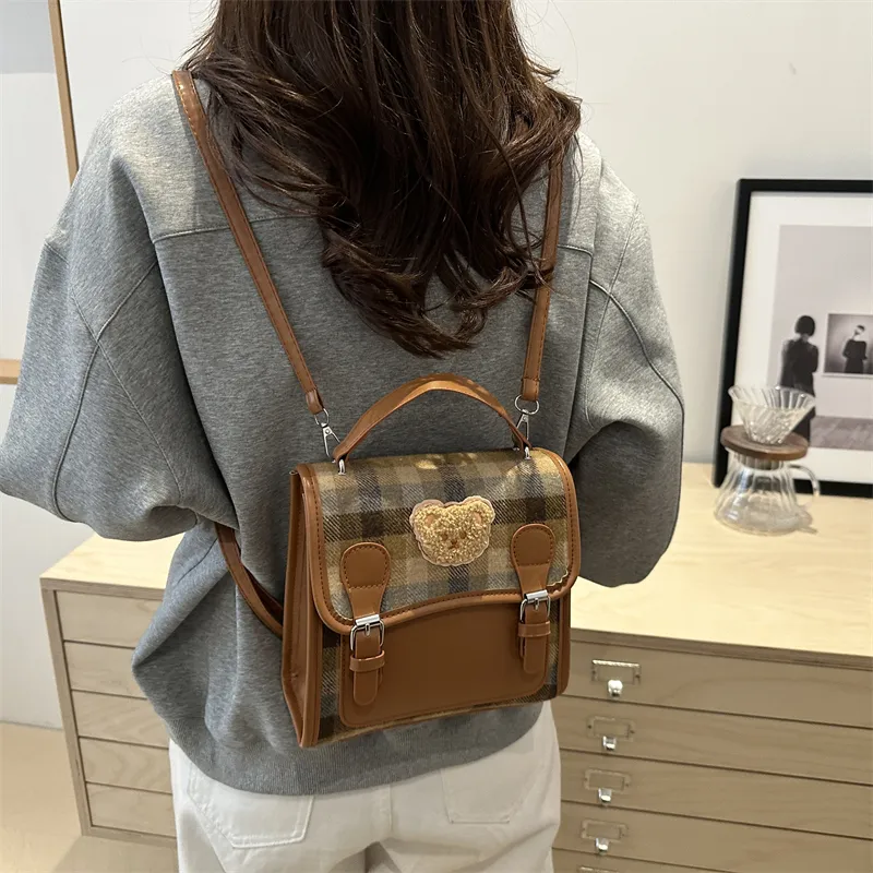 TOUTSEUL YOLO PU Backpack Women's Brown/Coffee-5