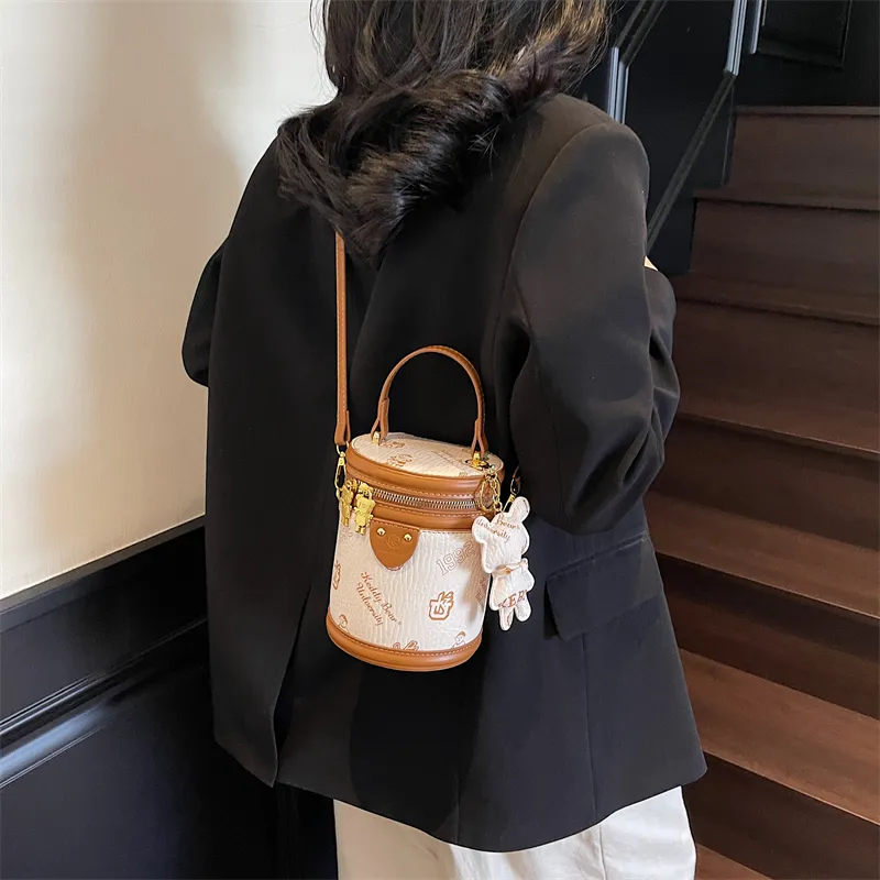 TOUTSEUL YOLO PU Handbag Women's White/Black/Pink/Brown-5
