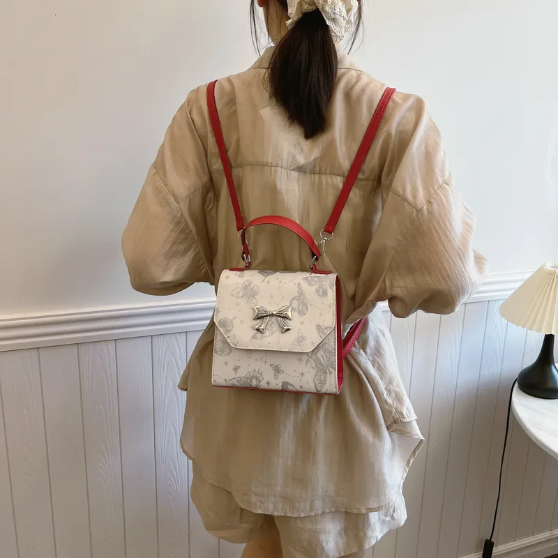 TOUTSEUL YOLO PU Backpack Women's White/Black/Red/Pink-14