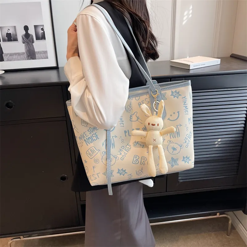 TOUTSEUL YOLO PU Tote Bag, Shoulder Bag Regular Women's Black/Blue/Pink/Brown-8