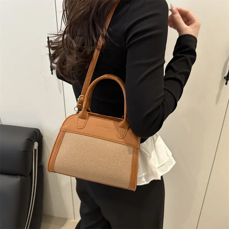 TOUTSEUL YOLO PU One Shoulder Handbag Women's White/Black/Khaki/Light Brown-21