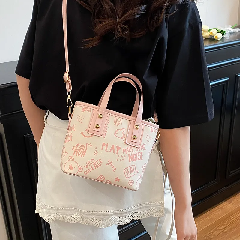 TOUTSEUL YOLO PU Shoulder Bag Women's Black/Pink/Blue/Brown-11