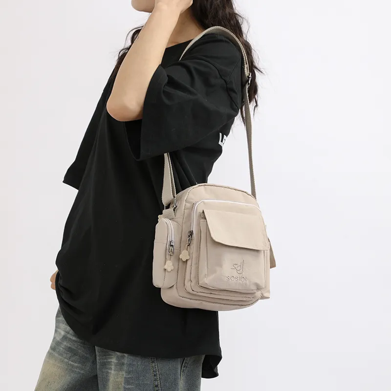 TOUTSEUL YOLO Pu Shoulder Bag Women's Ecru/Sky Blue/Black-4