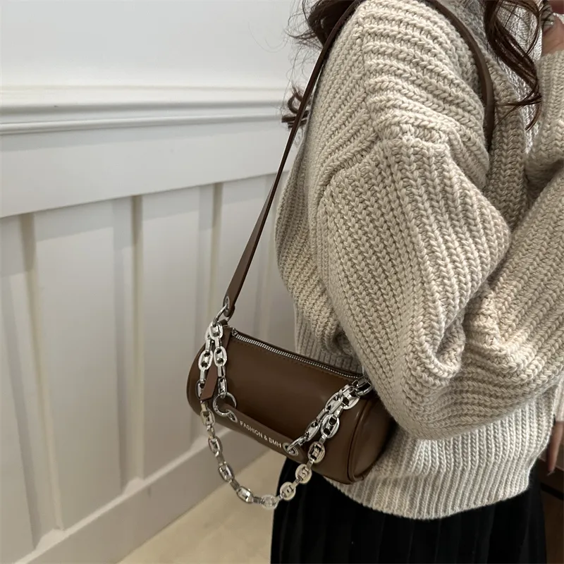 TOUTSEUL YOLO PU Shoulder Bag Women's White/Black/Khaki/Coffee-19
