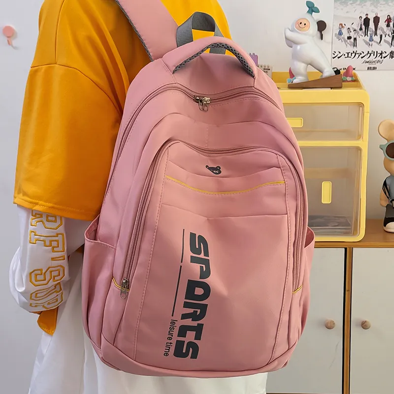 TOUTSEUL YOLO Canvas Backpack Regular Women's Pink/White/Black/Blue-4