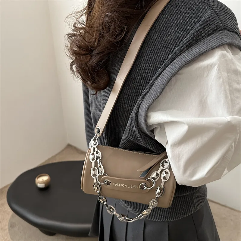 TOUTSEUL YOLO PU Shoulder Bag Women's White/Black/Khaki/Coffee-16