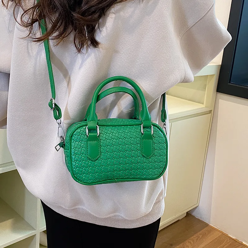 TOUTSEUL YOLO PU Boston Bag Handbag Women's Khaki/Yellow/Green/Black-17