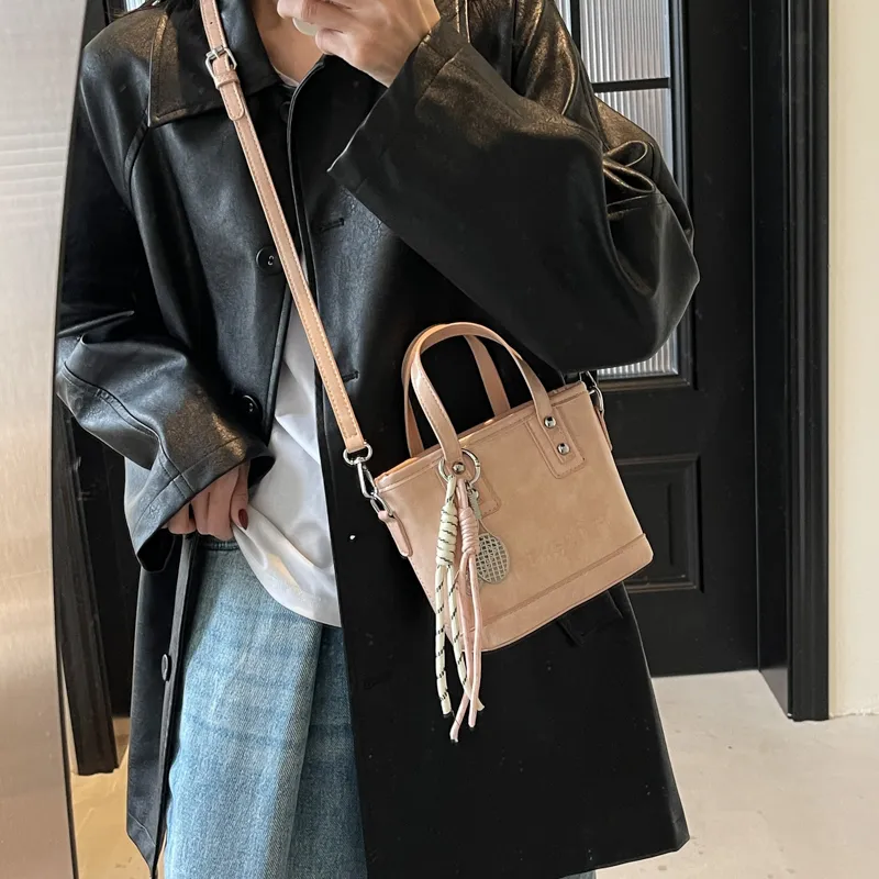 TOUTSEUL YOLO PU One Shoulder Handbag Women's Ecru/Black/Pink/Coffee-13