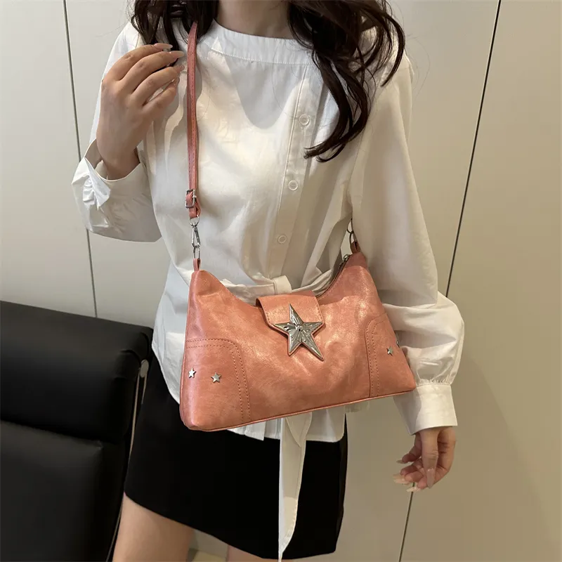 TOUTSEUL YOLO PU Shoulder Bag Women's Ecru/Black/Pink/Red/Light Brown-13