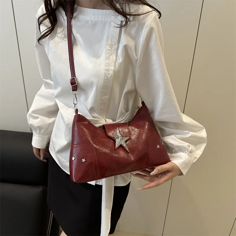 TOUTSEUL YOLO PU Shoulder Bag Women's Ecru/Black/Pink/Red/Light Brown-21