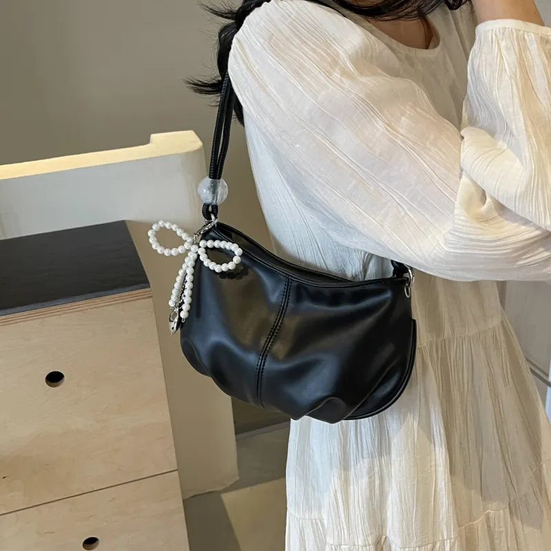 TOUTSEUL YOLO PU Shoulder Bag Women's Pearl White/Pearl Pink/Silver/Black-22
