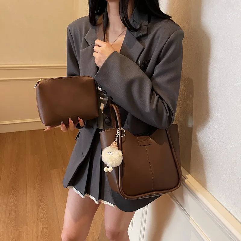 TOUTSEUL YOLO PU Shoulder Bag Women's Black/Khaki/Ecru/Coffee-20