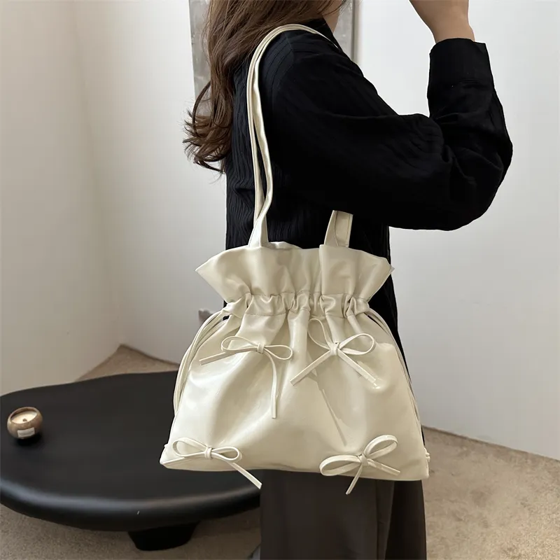 TOUTSEUL YOLO PU Tote Bag, Shoulder Bag Regular Women's White/Silver/Red/Black/Yellow-2