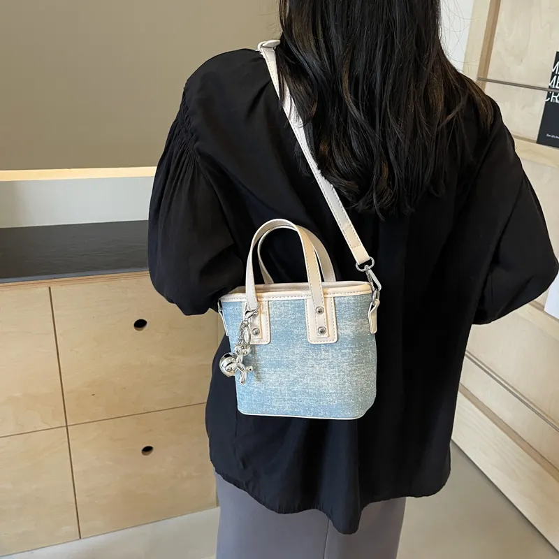 TOUTSEUL YOLO Fabric One Shoulder Handbag Regular Women's Ecru/Pink/Blue/Silver-4