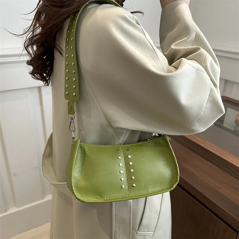 TOUTSEUL YOLO PU Shoulder Bag Women's White/Green/Red/Black/Brown-11