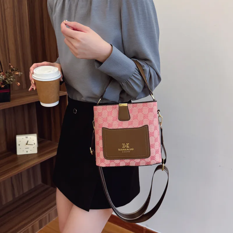 TOUTSEUL YOLO PU Bucket Bag, Shoulder Bag, Crossbody Bag, Handbag Women's Multicolor-1