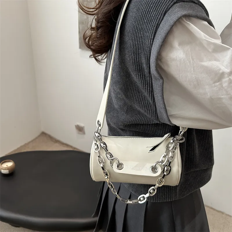 TOUTSEUL YOLO PU Shoulder Bag Women's White/Black/Khaki/Coffee-2