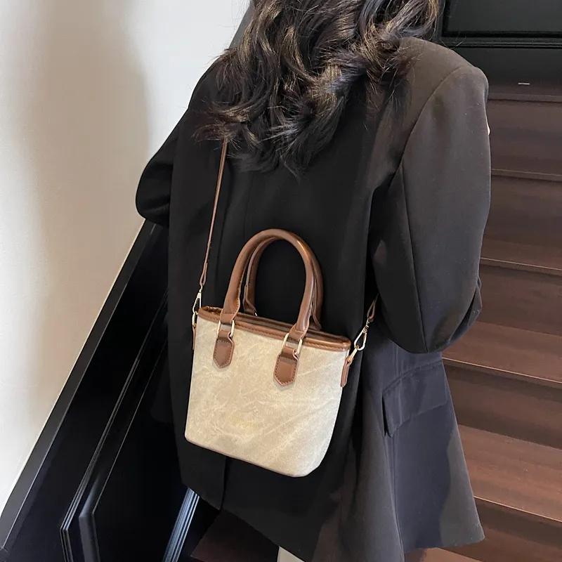 TOUTSEUL YOLO PU Crossbody Handbag Women's Beige & Brown/Beige & Black/Black & Pink-4