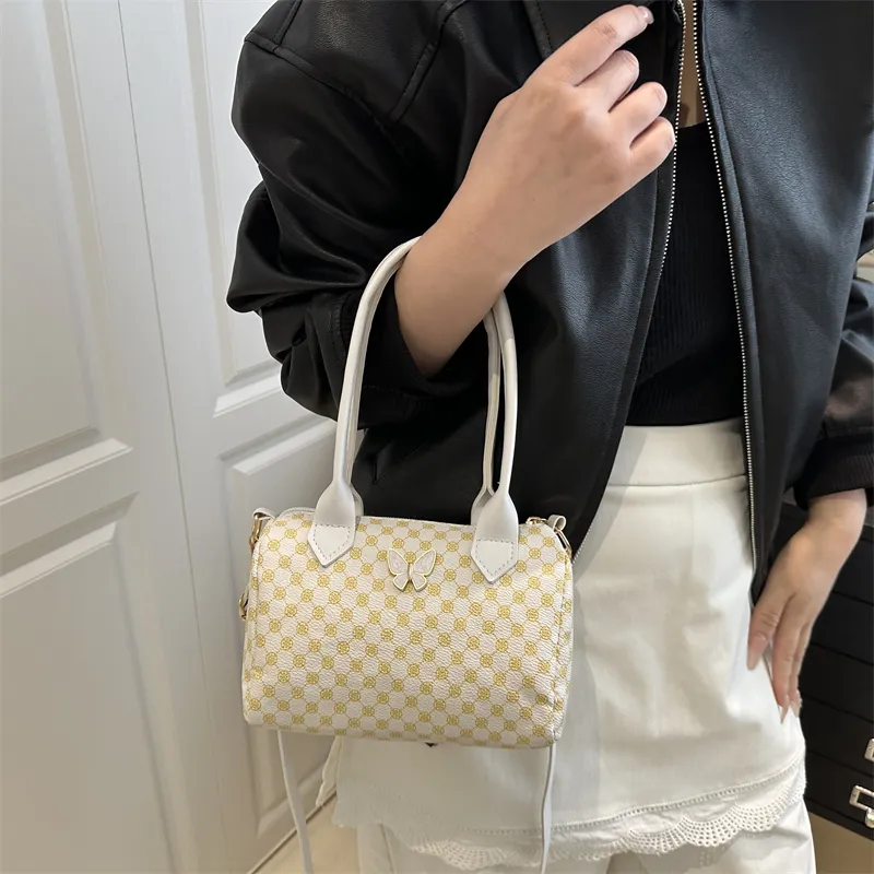 TOUTSEUL YOLO PU Boston Bag Handbag Women's White/Pink/Black/Brown-3
