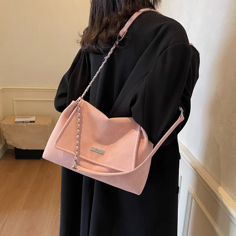 TOUTSEUL YOLO PU Shoulder Bag Women's Ecru/Black/Pink/Brown-13