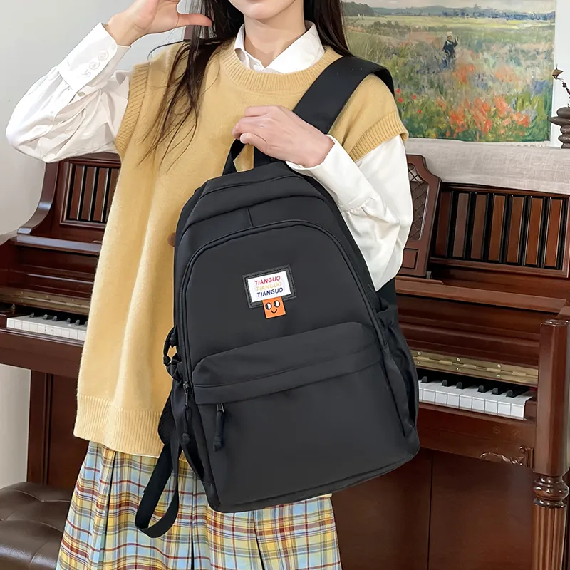 TOUTSEUL YOLO Nylon Fabric Backpack Regular Unisex White/Blue/Yellow/Pink/Black-24