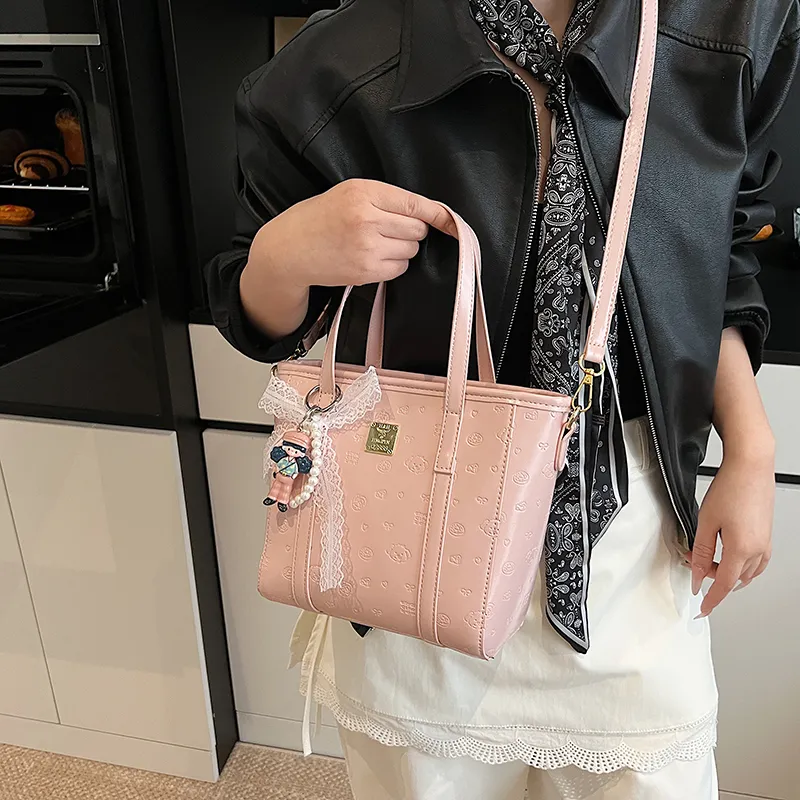 TOUTSEUL YOLO PU One Shoulder Handbag Women's White/Black/Blue/Pink-21