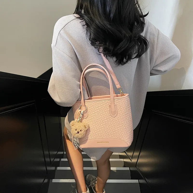 TOUTSEUL YOLO PU Handbag Women's Ecru/Black/Blue/Pink-16