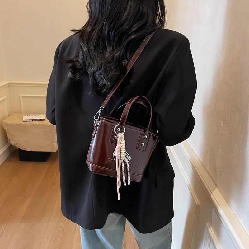 TOUTSEUL YOLO PU One Shoulder Handbag Women's Ecru/Black/Pink/Coffee-18