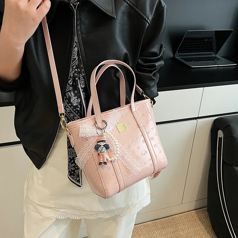 TOUTSEUL YOLO PU One Shoulder Handbag Women's White/Black/Blue/Pink-20