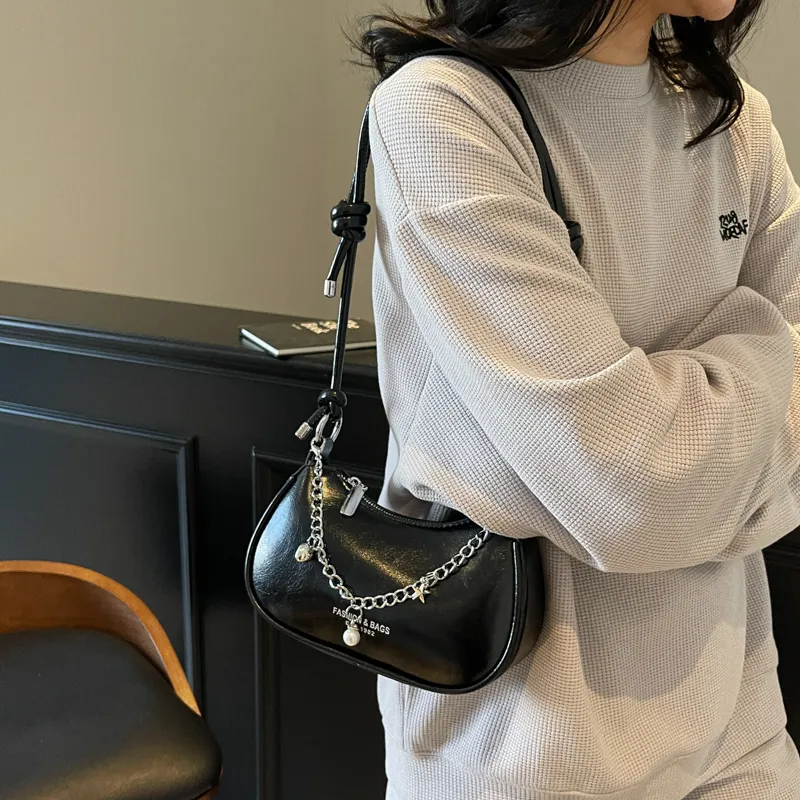 TOUTSEUL YOLO PU Crossbody Underarm Shoulder Bag Women's Ecru/Gray/Pink/Black-14