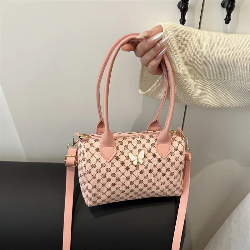 TOUTSEUL YOLO PU Boston Bag Handbag Women's White/Pink/Black/Brown-13
