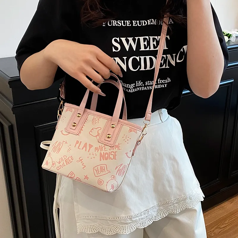 TOUTSEUL YOLO PU Shoulder Bag Women's Black/Pink/Blue/Brown-9