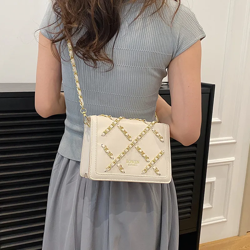 TOUTSEUL YOLO PU Shoulder Bag Women's White/Black/Pink-5