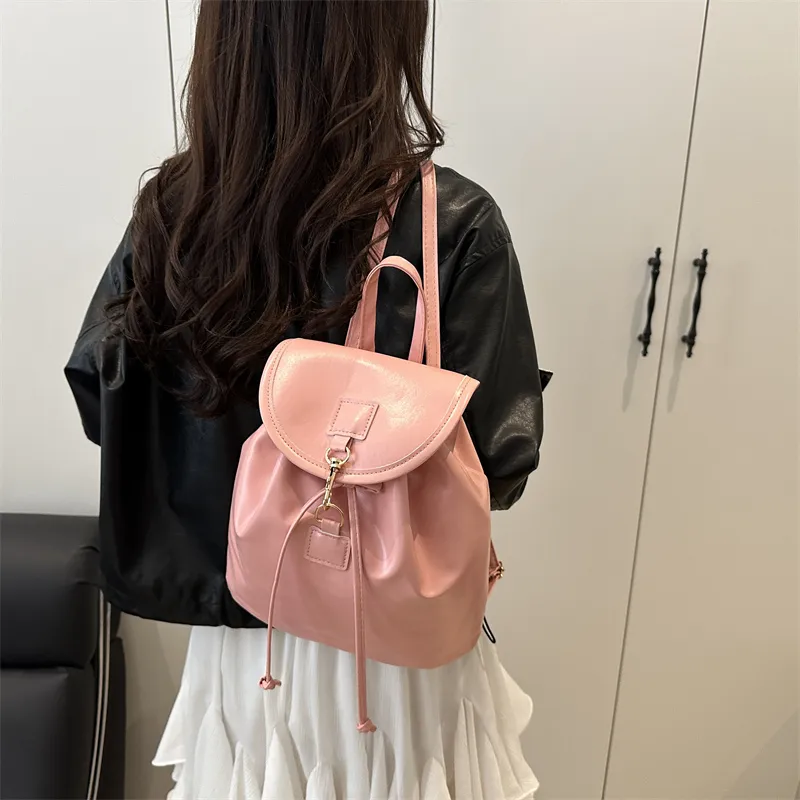 TOUTSEUL YOLO PU Backpack Regular Women's White/Pink/Black/Brown-11