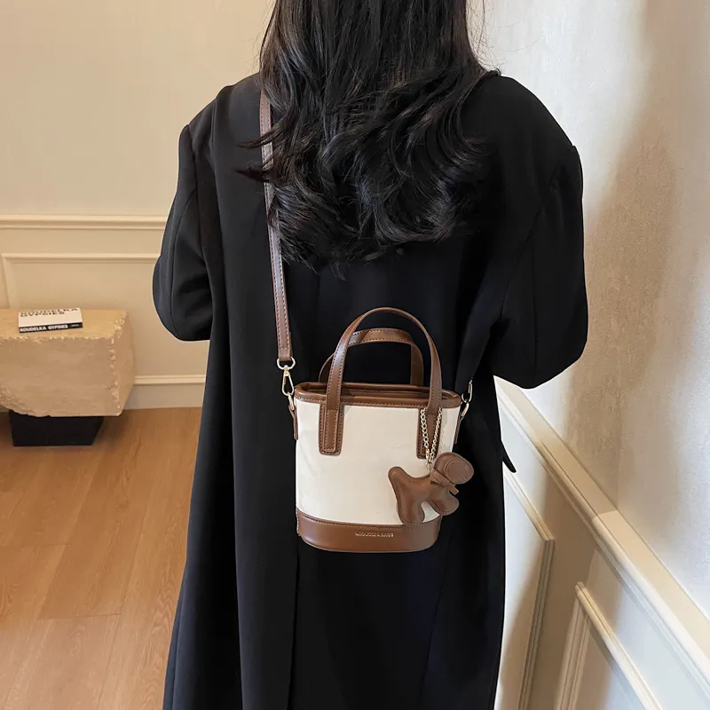 TOUTSEUL YOLO PU Handbag Regular Women's White & Khaki/White & Coffee/Black & Pink/Coffee-9