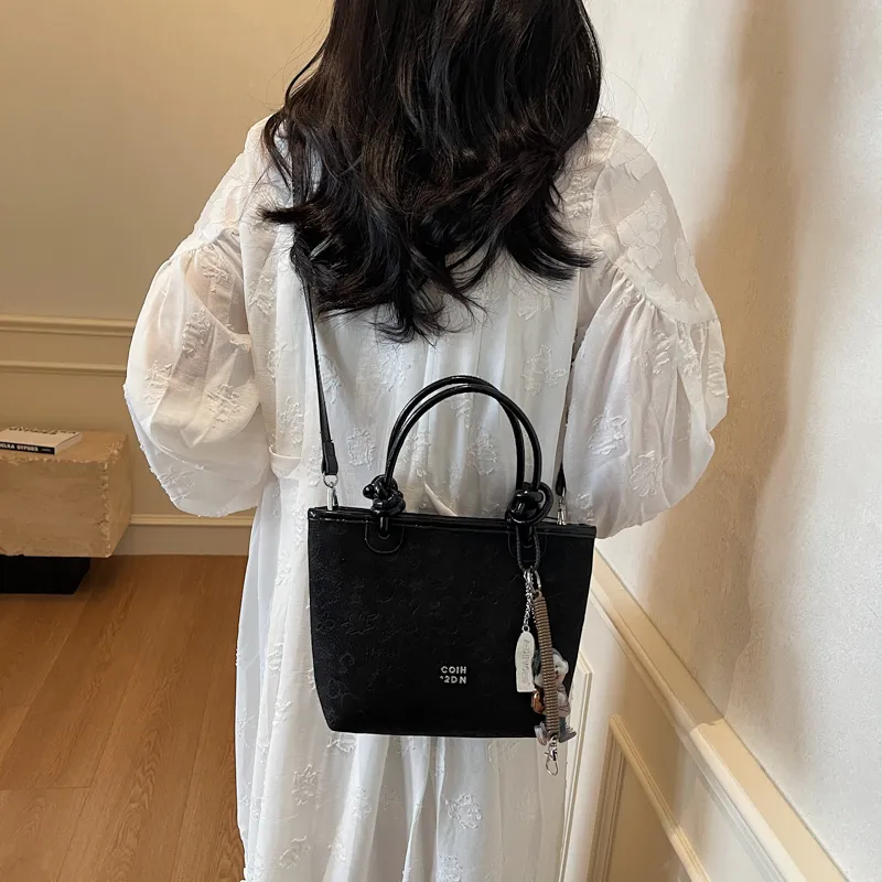 TOUTSEUL YOLO PU One Shoulder Handbag Women's Ecru/Coffee/Black-14