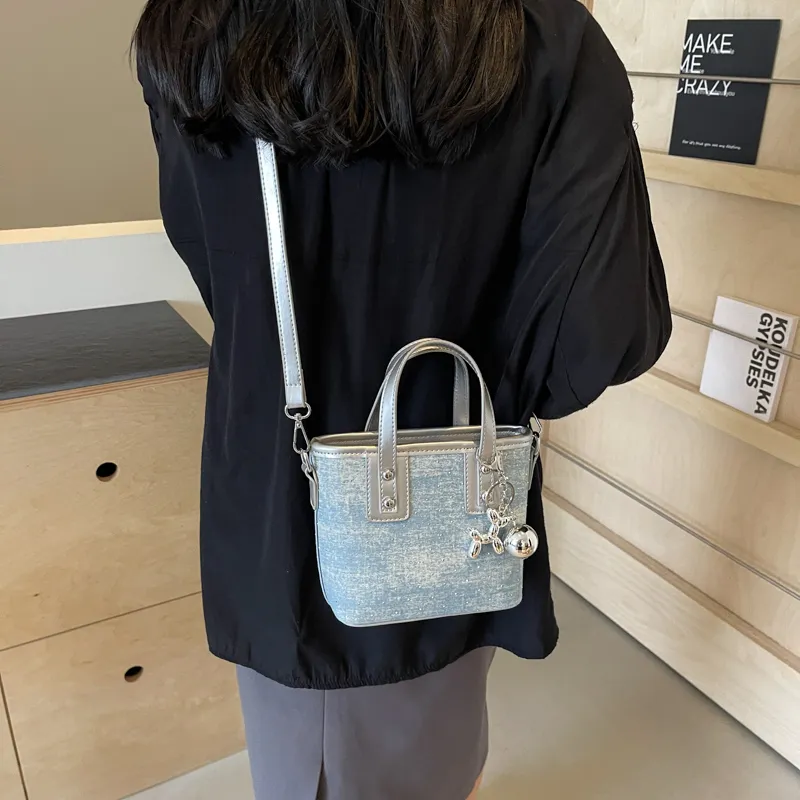 TOUTSEUL YOLO Fabric One Shoulder Handbag Regular Women's Ecru/Pink/Blue/Silver-21