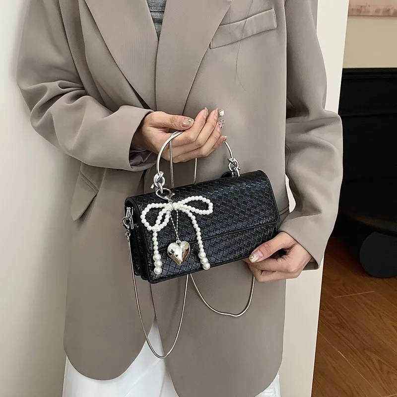 TOUTSEUL YOLO Pu Crossbody One Shoulder Handbag Women's White/Silver/Black-7
