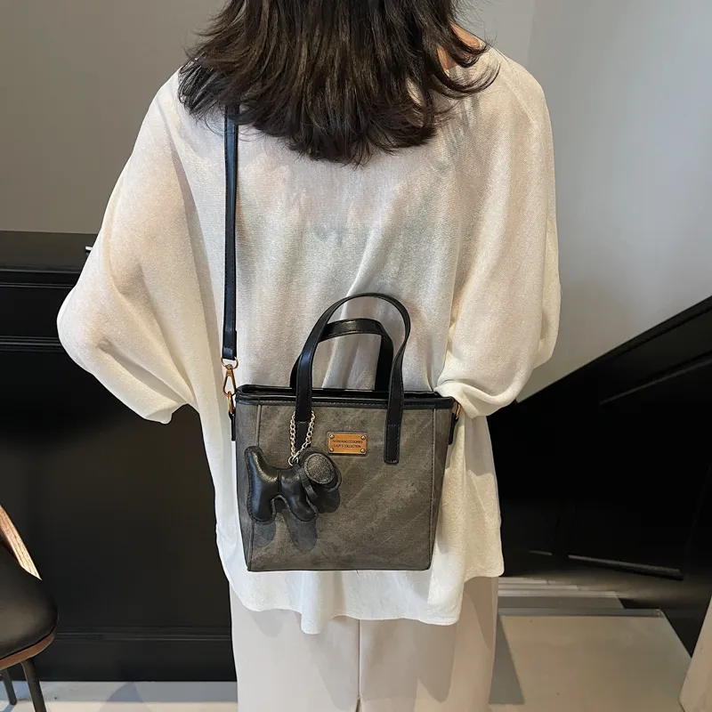 TOUTSEUL YOLO PU Crossbody One Shoulder Handbag Women's White & Black/White & Coffee/Black & Blue/Coffee-9