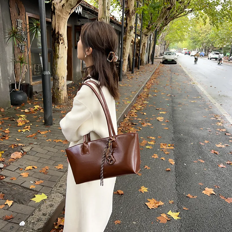 TOUTSEUL YOLO PU Shoulder Bag Women's Ancora Red/Black/Coffee/Brown/Ecru-21